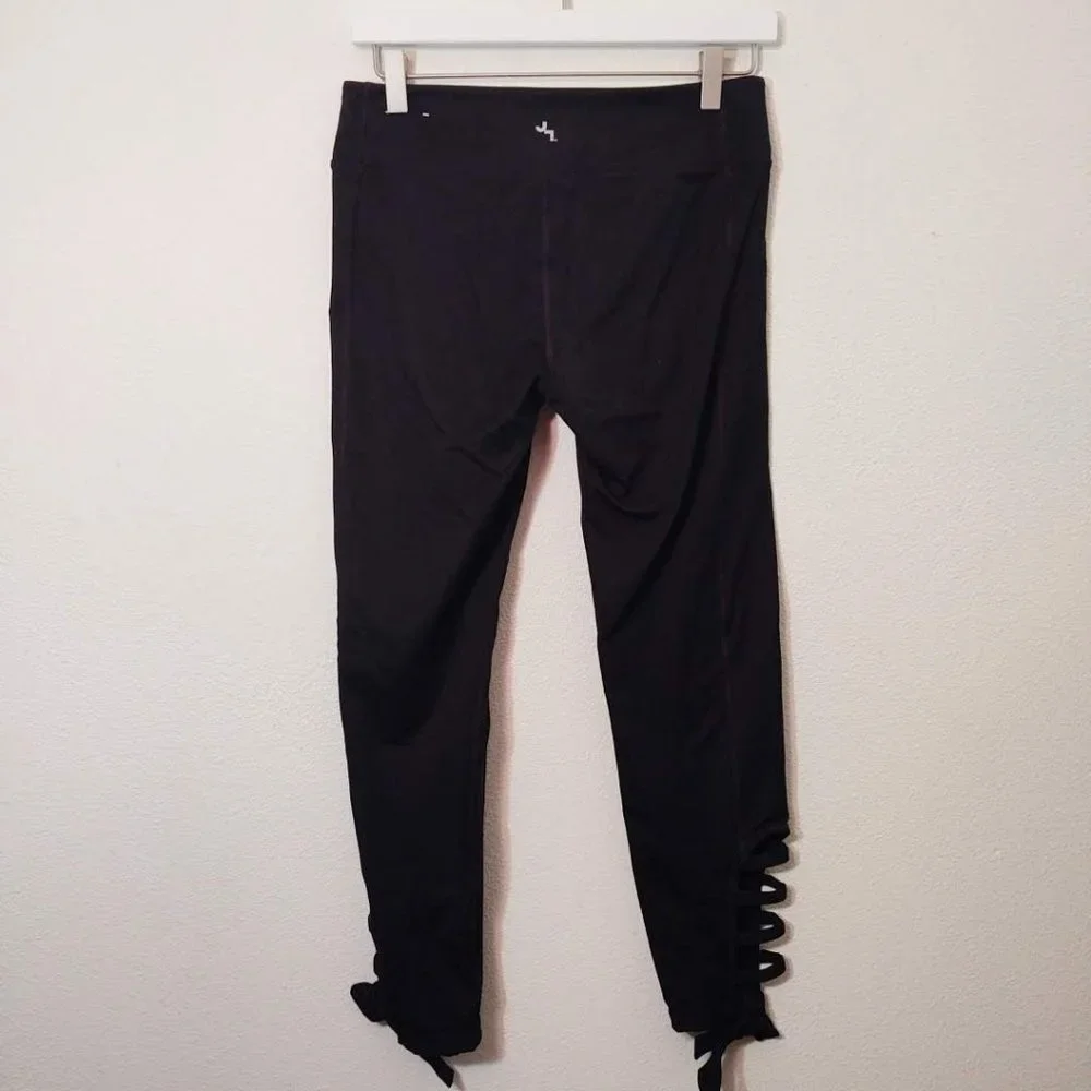 Joy Lab Black Lace Up Crop Leggings M